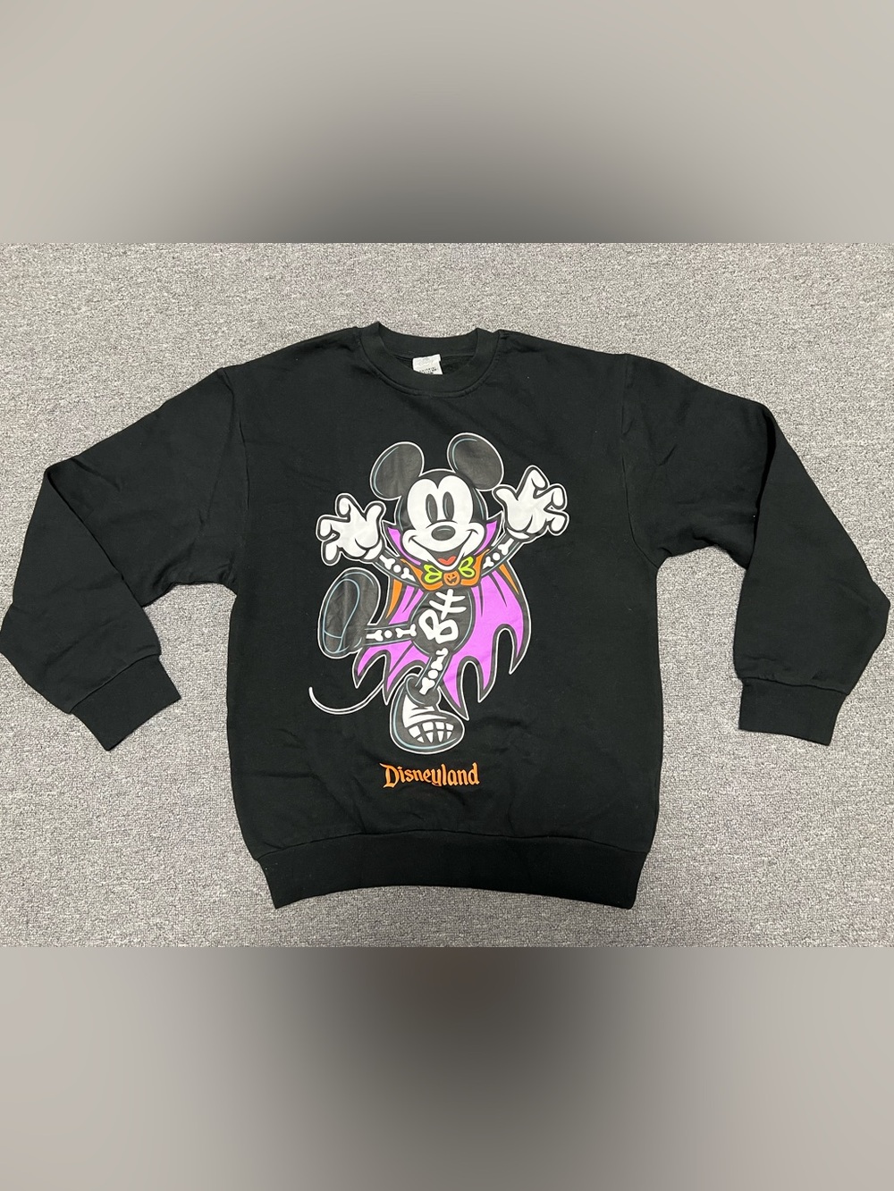 Disney Black Mickey Vampire Graphic Sweatshirt Unisex Adult S